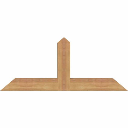 Ekena Millwork Portland Timber Gable Bracket, Western Red Cedar, 36"W x 15"H x 3 1/2"D x 3 1/2"F, 10/12 Pitch GBW036X15X0404POR00SWR